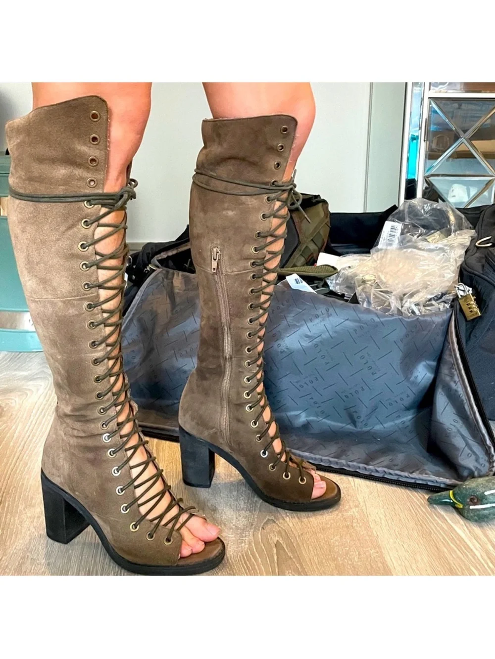 Free People x Jefferey Campbell “Perspective” Lace up boots